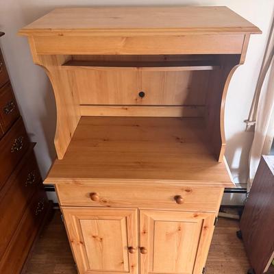 Wooden Shelf With Cupboard And Drawer 