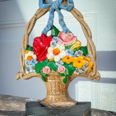 Cast Iron Bouquet Door Stopper