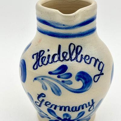 German salt-glazed stoneware pitcher