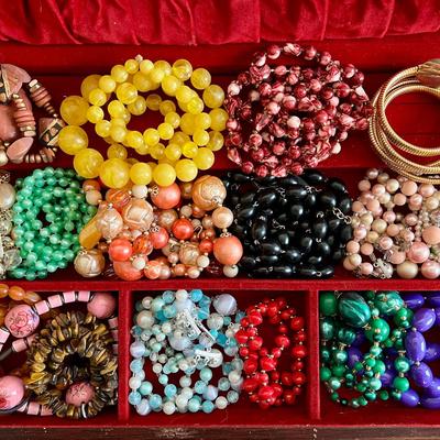 (15) Colorful Costume Jewelry Necklaces