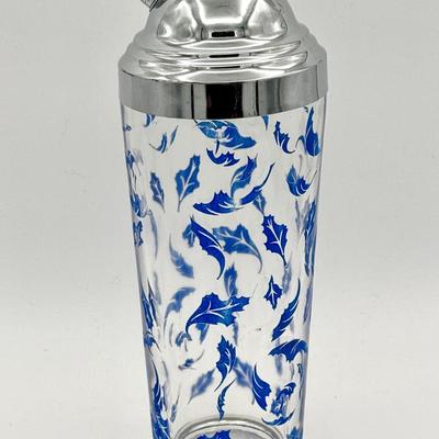 Blue Falling Leaves Cocktail Shaker