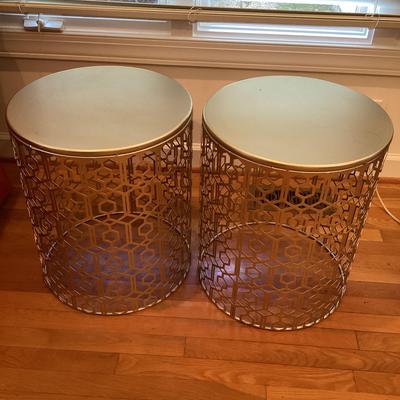 Pair Of Metal End Tables