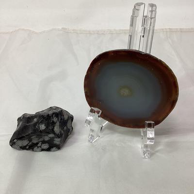 Snowflake Obsidian & Agate