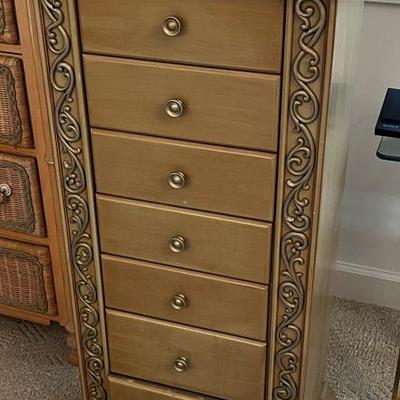 Gold Toned Tall Jewelry Holder