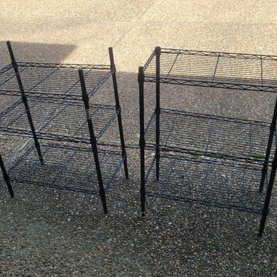 2 Small Wire Metal Shelves