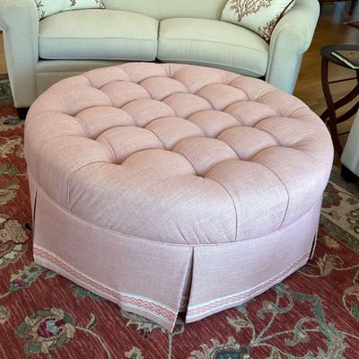 Large Calico Company Round Ottoman