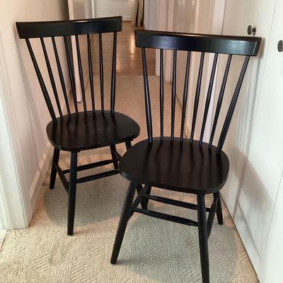 Pair Of Black Side Chairs