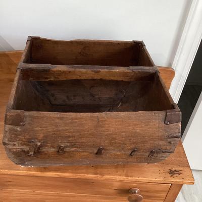 Antique Wood Rice Basket