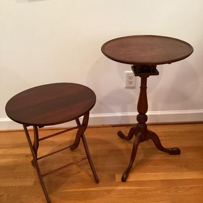 Two Round Side Tables