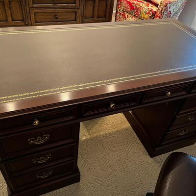 Executive Solid Wood Desk, Chair, & Office Accessories 