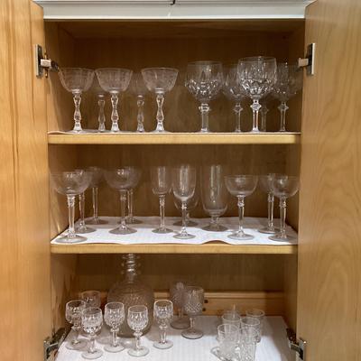 Collection Of Crystal Drinking Glasses