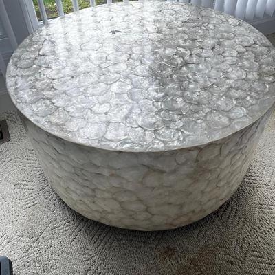 Gorgeous Pooka Shell Round Coffee Table 