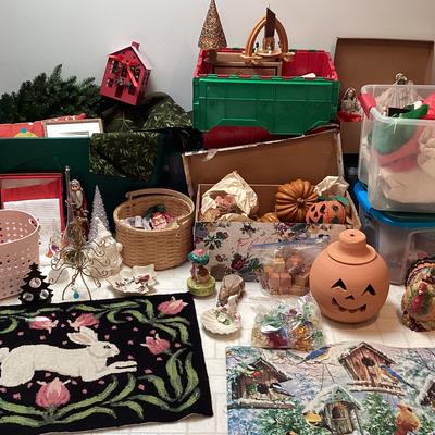 Large Lot Of Seasonal Decor