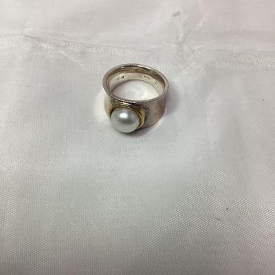 18k White Gold And Sterling Silver