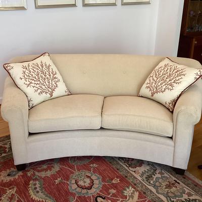 Hickory Chair, Crescent Shape Loveseat