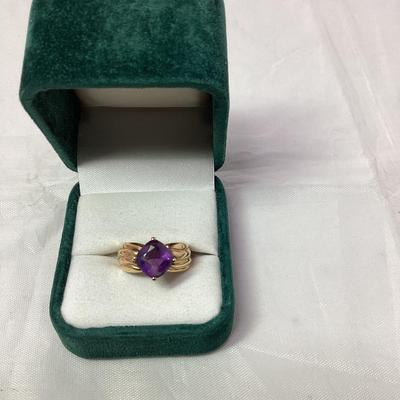 14k Gold F & F Felger Amethyst Ring 