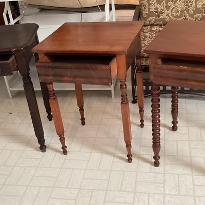 Three Square Wood Tables