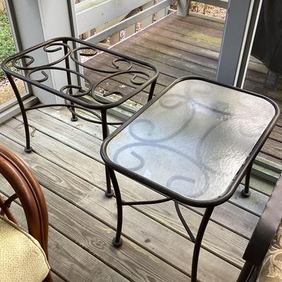 Pair Of Metal Patio End Tables