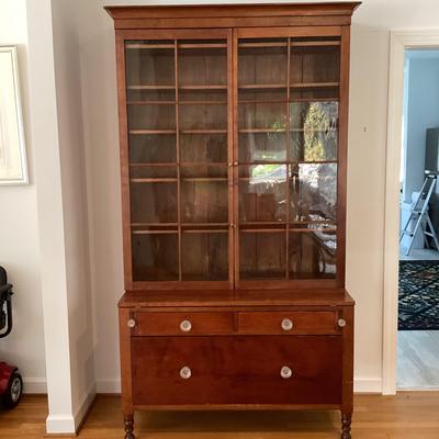 Antique Federal Mahogany Secretary Bookcase 