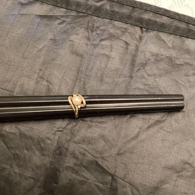 14 Kt Gold Pearl/diamond Ring