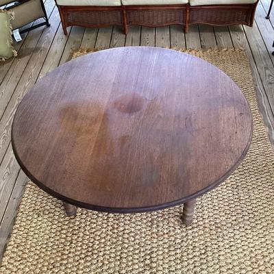 Large Round, Wood, Coffee Table