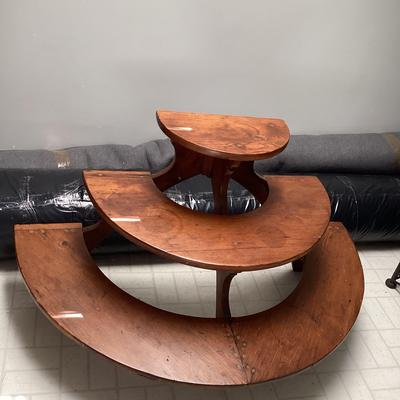 Unique 3 Shelf Half Table