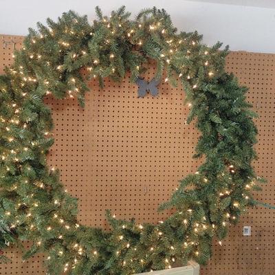 Large Lighted Christmas Wreath