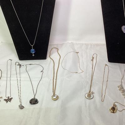 Sterling, Fossil, Agate. Zad Necklaces