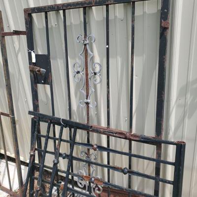 Wrought iron gates and fence parts 