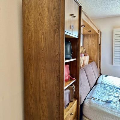 Stanley Kingsize Bookcase headboard and adjustable mattress set
