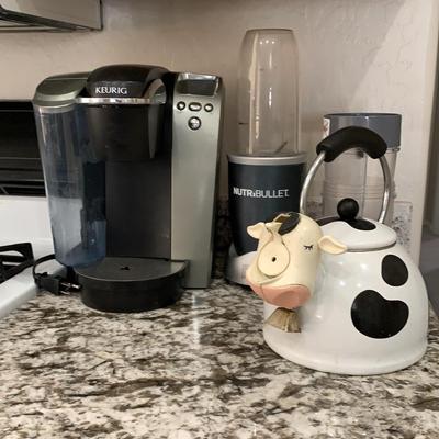 Keurig Coffee Machine, NutriBullet And Teapot 