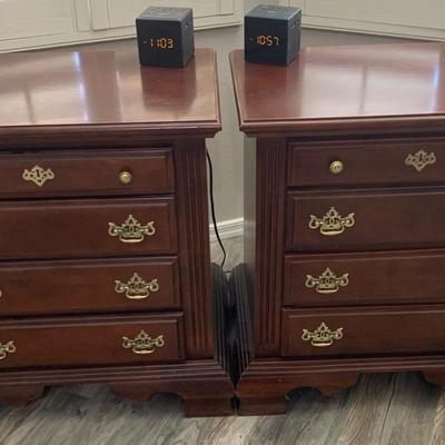 Night Stands And Alarm Clock Set 