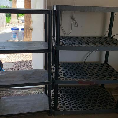 Two Black Plastic Shelves