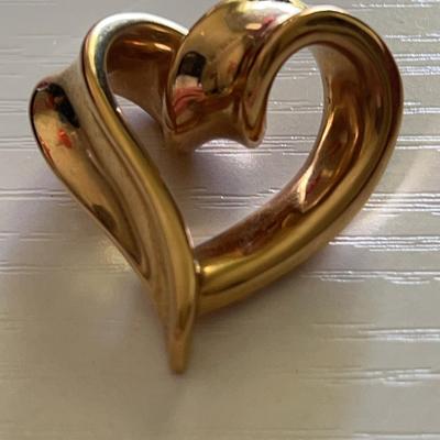 14k Gold Heart Necklace Charm