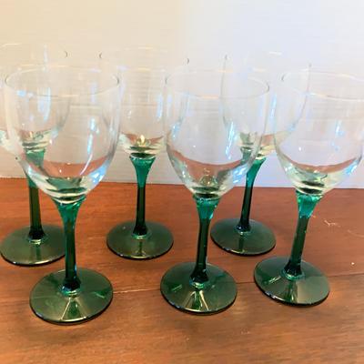 Green And Clear Stemware
