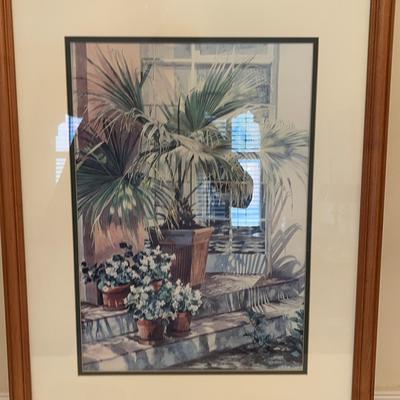 Wood-Framed Palm-Themed Print