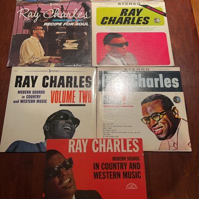 Assortment of Vintage Ray Charles Records