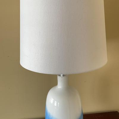 Blue & White Glass Lamp