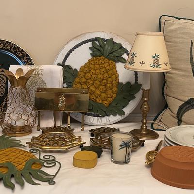 Assortment of Pineapple-Themed Decor