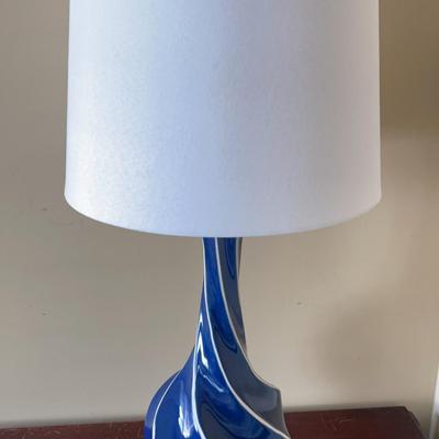 Blue Swirl Lamp