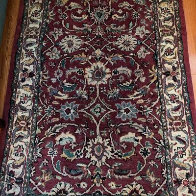 Colorful Kanpur Collection Indian Hand-Tufted Wool Rug