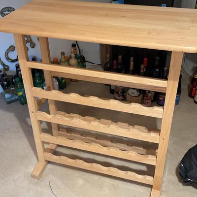 Wooden Wine Rack/ Bar Table
