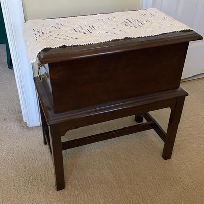 Mahogany Sewing Box by Monte Vista Treasures