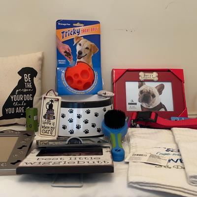 Assortment of Dog Decor & Accessories