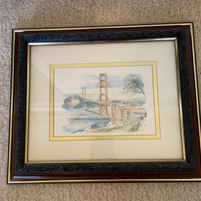 Pair of Framed Watercolor Prints