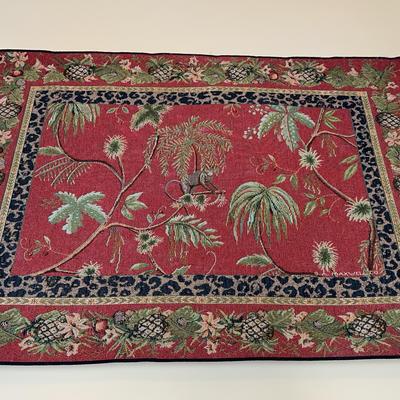 Hand Woven Tropical Design Tapestry "Escape to Paradise"