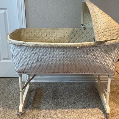 Vintage Wicker Bassinet
