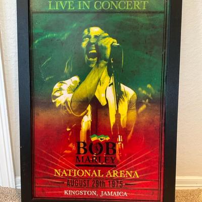 Bob Marley Concert Poster Framed
