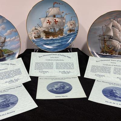 AU106MF Royal Cornwall Sailing Ships Plates #2
