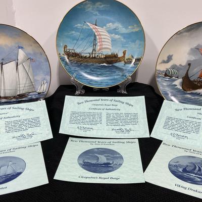 AU108MF Royal Cornwall Sailing Ships Plates #4